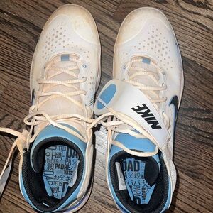 Nike White and Light Blue Sneakers